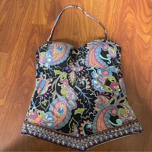 Apt 9 Boho Halter Tankini Top Size Small S